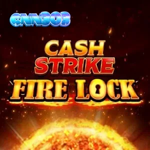 Tampilan antarmuka slot Cash Strike Fire Lock dengan desain grid 3x3 yang klasik.